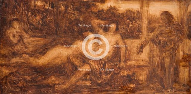 Study of Nude and Draped Figures, 1880. Creator: Henry Wallis.