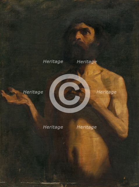Study of Nude of Old Man, 1900-1920. Creator: Gejza Kukán.