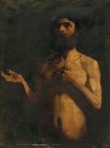 Study of Nude of Old Man, 1900-1920. Creator: Gejza Kukán