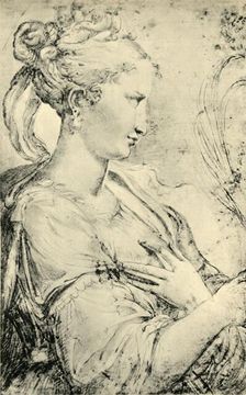 Study of Saint Catherine, c1530-1540, (1943). Creator: Parmigianino