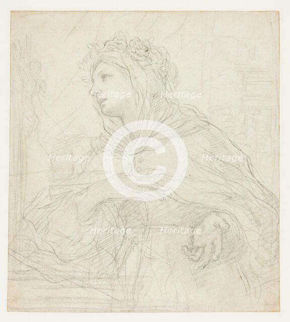 Study of Santa Rosalia of Palermo, 1659/64. Creator: Ciro Ferri.