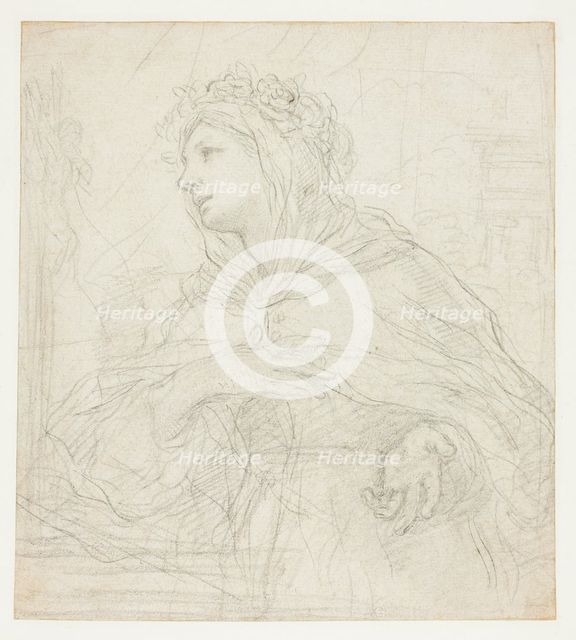 Study of Santa Rosalia of Palermo, 1659/64. Creator: Ciro Ferri.