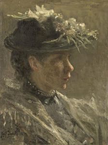 Study of Sijtje van Bemmel (1880-1963), 1896. Creator: Jozef Israels