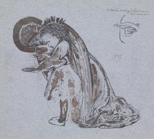 Study of St Cecilia Teaching St Frideswide, 1859. Creator: Sir Edward Coley Burne-Jones