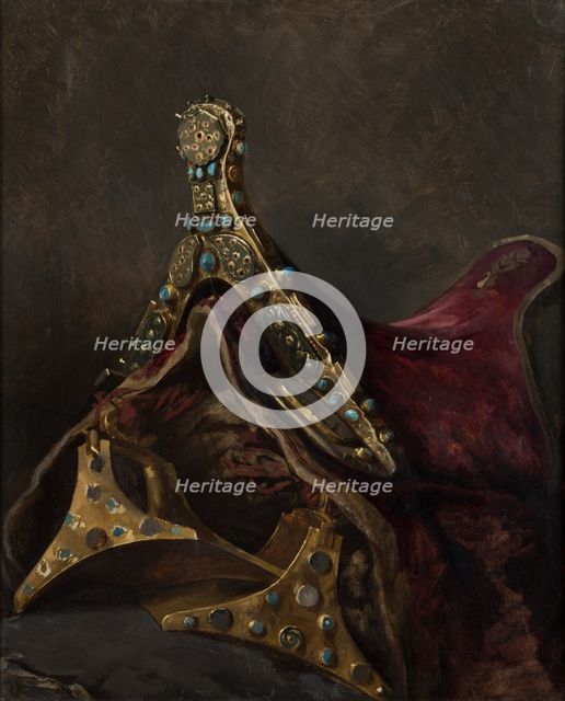 Study of Stirrups and a Saddle, 1879. Creator: Stanislaus von Chlebowski.