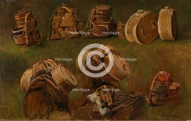 Study of Pack Saddles and Objects, 1883. Creator: Anders Monsen Askevold.