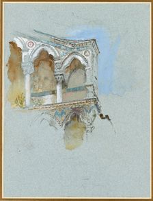 Study of Pisan Gothic (Part of the Façade of San Michele in Borgo, Pisa), 1 July 1890. Creator: John Ruskin