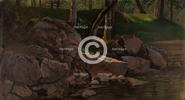Study of Rocks, 1837. Creator: Knud Baade.