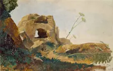 Study of Rocks and Foliage, Agrigento (Girgenti), Sicily, 1847. Artist: Edward Lear