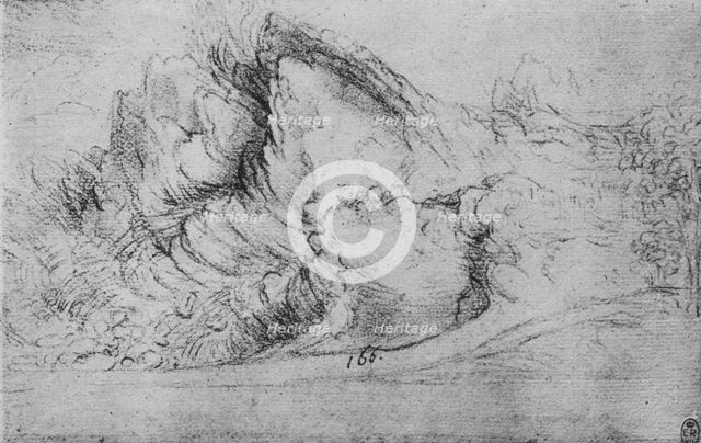 'Study of Rock Formations', c1480 (1945). Artist: Leonardo da Vinci.