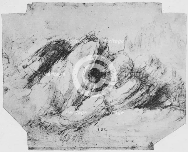 'Study of Rock Formations', c1480 (1945). Artist: Leonardo da Vinci.