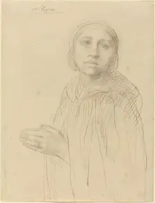 Study of Woman Praying. Creator: Alphonse Legros