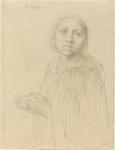 Study of Woman Praying. Creator: Alphonse Legros