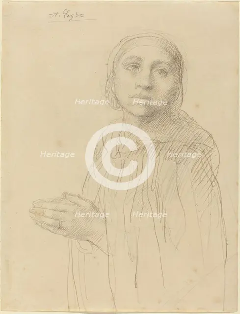 Study of Woman Praying. Creator: Alphonse Legros.