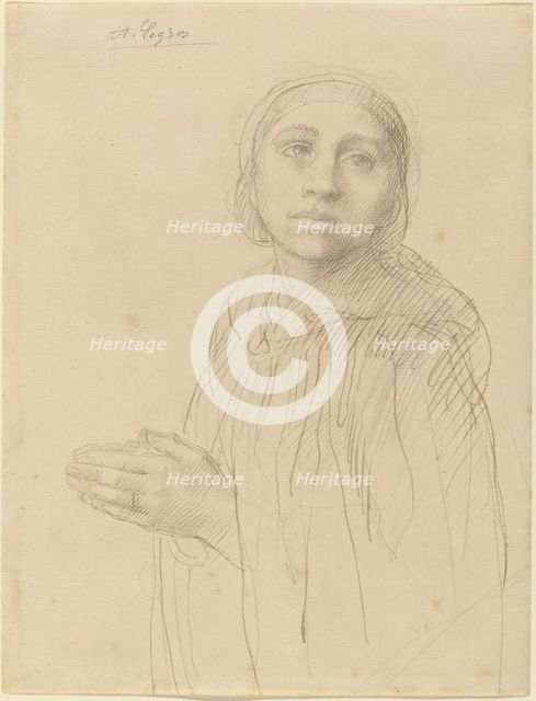 Study of Woman Praying. Creator: Alphonse Legros.
