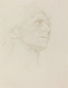 Study of Woman's Head, Turned Right. Creator: Alphonse Legros