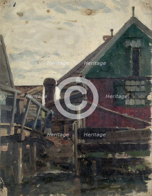 Study of wooden houses (Holland), mid-late 1870s. Creator: George Clausen.