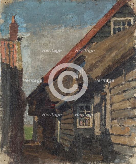 Study of wooden houses, (Holland), mid-late 1870s. Creator: George Clausen.