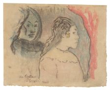 Study of Tahitian Heads, c. 1898. Creator: Paul Gauguin