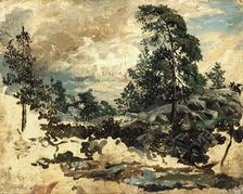 Study of Terrain, mid-19th century. Creator: Kilian Christoffer Zoll