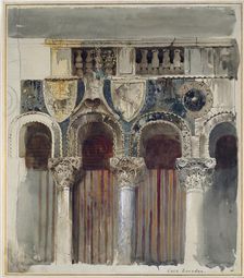 Study of the Marble Inlay on Front of the Casa Loredan, Venice, September-October 1845. Artist: John Ruskin