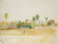 Study of the orchard at Eragny-sur-Epte, seen from the artist's house, c1886-1890. Artist: Camille Pissarro