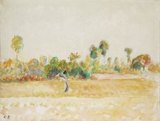 Study of the orchard at Eragny-sur-Epte, seen from the artist's house, c1886-1890. Artist: Camille Pissarro