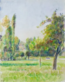 Study of the orchard of the artist's house at Eragny-sur-Epte, c1890. Artist: Camille Pissarro