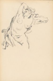 Study of the Allegorical Figure Bellona in Rubens "The Apotheosis of Henri IV", 1883/1886. Creator: Paul Cezanne