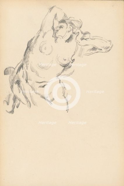 Study of the Allegorical Figure Bellona in Rubens' "The Apotheosis of Henri IV", 1883/1886. Creator: Paul Cezanne.