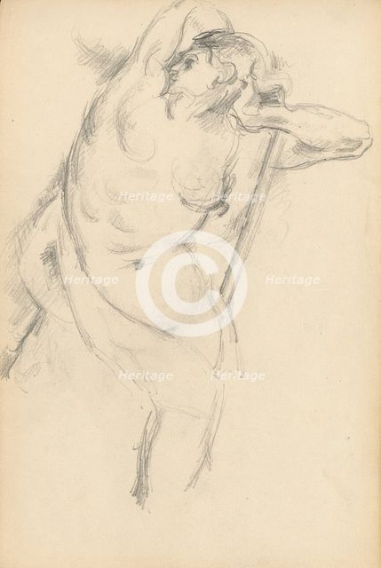 Study of the Allegorical Figure Bellona in Rubens' "The Apotheosis of Henri IV", 1879/1882. Creator: Paul Cezanne.