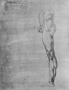 Study of the Body and Leg of a Man c1480 (1945). Artist: Leonardo da Vinci