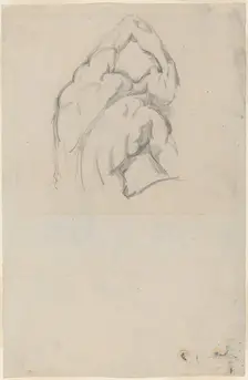 Study of the "Ecorché" [recto], c. 1865/1870. Creator: Paul Cezanne