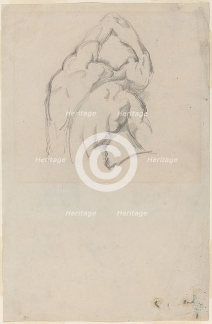 Study of the "Ecorché" [recto], c. 1865/1870. Creator: Paul Cezanne.
