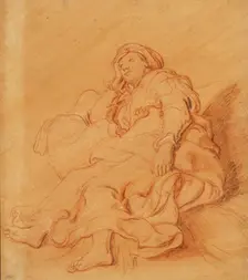 Study of the Figure of Rachel, c.1621. Creator: Pieter Lastman