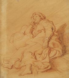 Study of the Figure of Rachel, c.1621. Creator: Pieter Lastman