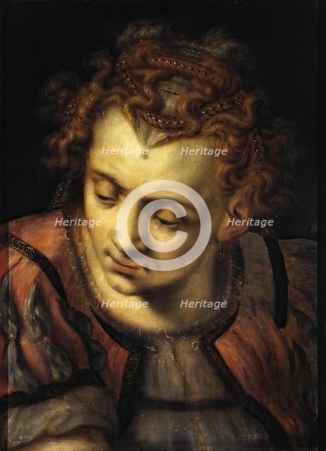 Study of the Head of a Woman, 1557. Creator: Frans Floris.