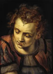 Study of the Head of a Woman, 1557. Creator: Frans Floris