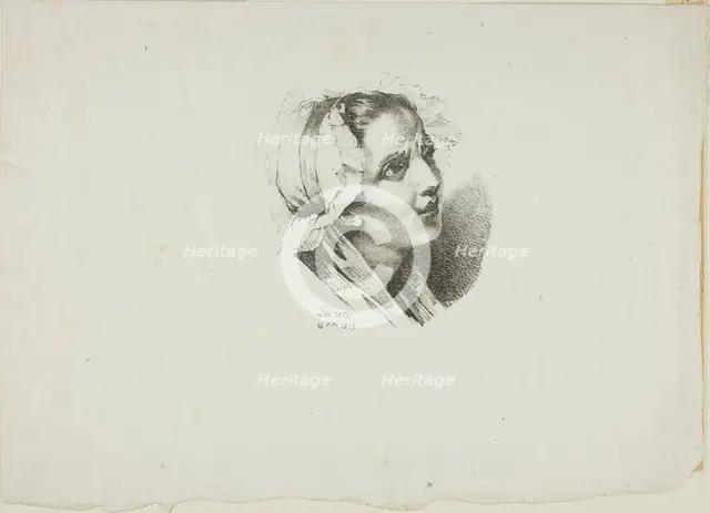 Study of the Head of a Young Girl, December 18, 1815. Creator: Jean Antoine Laurent.