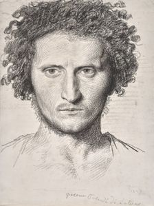 Study of the Head of a Young Man (Giacomo Orlandi di Subiaco), 1847. Creator: Johannes Niessen