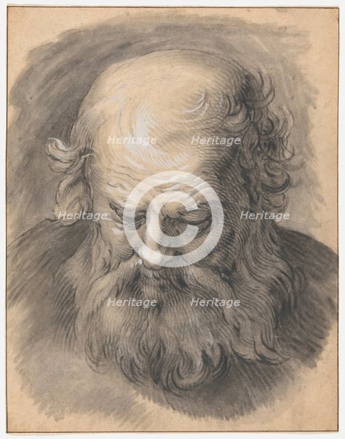 Study of the Head of a Bearded Man, 1595/1605. Creator: Abraham Bloemaert.