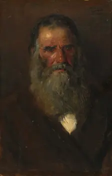 Study of the Head of an Old Man, 1883. Creator: Vladimir Egorovic Makovskij (Russian, 1846-1920)