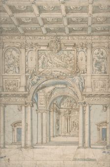Study of the Interior of Santa Maria Maggiore in Rome., 1621-46. Creator: Abbate Paolo de Angelis