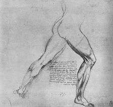 Study of the Legs of a Man Lunging to the Right c1480 (1945). Artist: Leonardo da Vinci