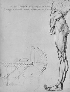 Study of the Lower Half of a Man and of Machinery c1480 (1945). Artist: Leonardo da Vinci