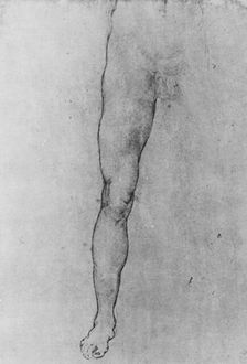 Study of the Lower Half of a nude man facing to the front c1480 (1945). Artist: Leonardo da Vinci