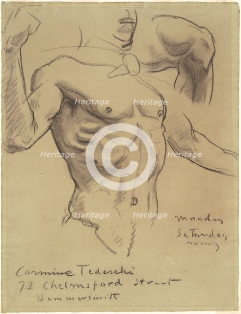 Study of the Resurrection for "Fifteen Mysteries of the Rosary", 1903-1916. Creator: John Singer Sargent.