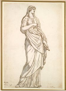Study of the Sabine Statue from the Villa Medici, c. 1775-1780. Creator: Jacques-Louis David (French, 1748-1825)