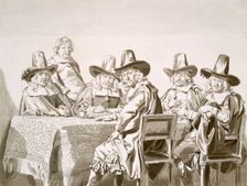 Study of the The Regents of the Children's Orphange in Haarlem'; pub. 1821-28. Creator: Jan de Bray (1627-1697)