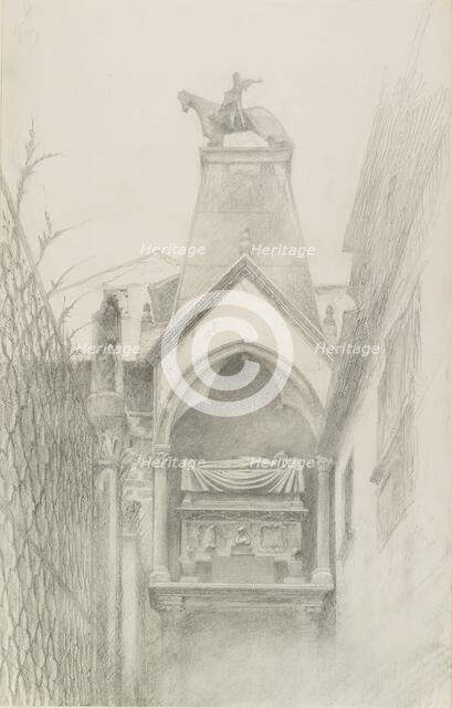 Study of the Tomb of Can Grande della Scala at Verona, May-August 1869. Artist: John Ruskin.